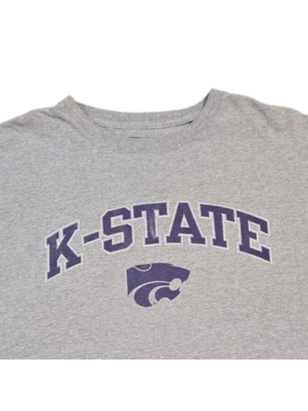 Vintage K State Wildcats Gray T Shirt Russell Athletic 3XL Kansas University